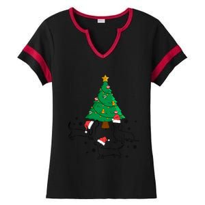 Dachshund Dog Christmas Tree Family Xmas Ugly Dog Owner Cute Gift Ladies Halftime Notch Neck Tee