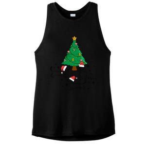 Dachshund Dog Christmas Tree Family Xmas Ugly Dog Owner Cute Gift Ladies PosiCharge Tri-Blend Wicking Tank