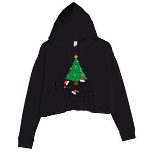 Dachshund Dog Christmas Tree Family Xmas Ugly Dog Owner Cute Gift Crop Fleece Hoodie