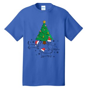 Dachshund Dog Christmas Tree Family Xmas Ugly Dog Owner Cute Gift Tall T-Shirt