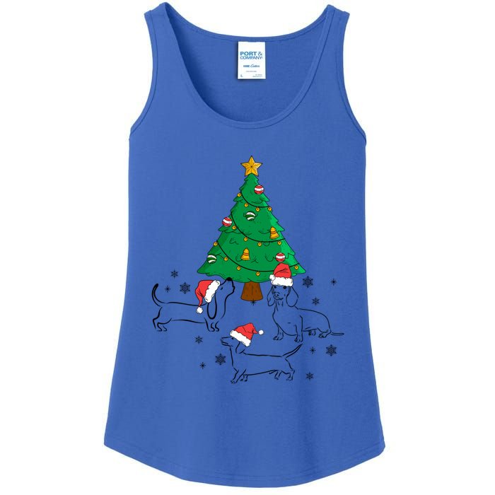 Dachshund Dog Christmas Tree Family Xmas Ugly Dog Owner Cute Gift Ladies Essential Tank