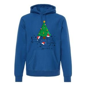 Dachshund Dog Christmas Tree Family Xmas Ugly Dog Owner Cute Gift Premium Hoodie