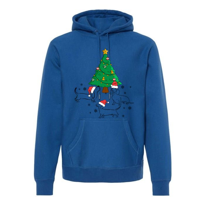 Dachshund Dog Christmas Tree Family Xmas Ugly Dog Owner Cute Gift Premium Hoodie