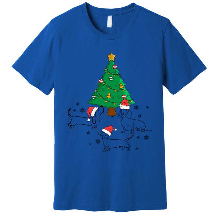 Dachshund Dog Christmas Tree Family Xmas Ugly Dog Owner Cute Gift Premium T-Shirt