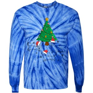 Dachshund Dog Christmas Tree Family Xmas Ugly Dog Owner Cute Gift Tie-Dye Long Sleeve Shirt