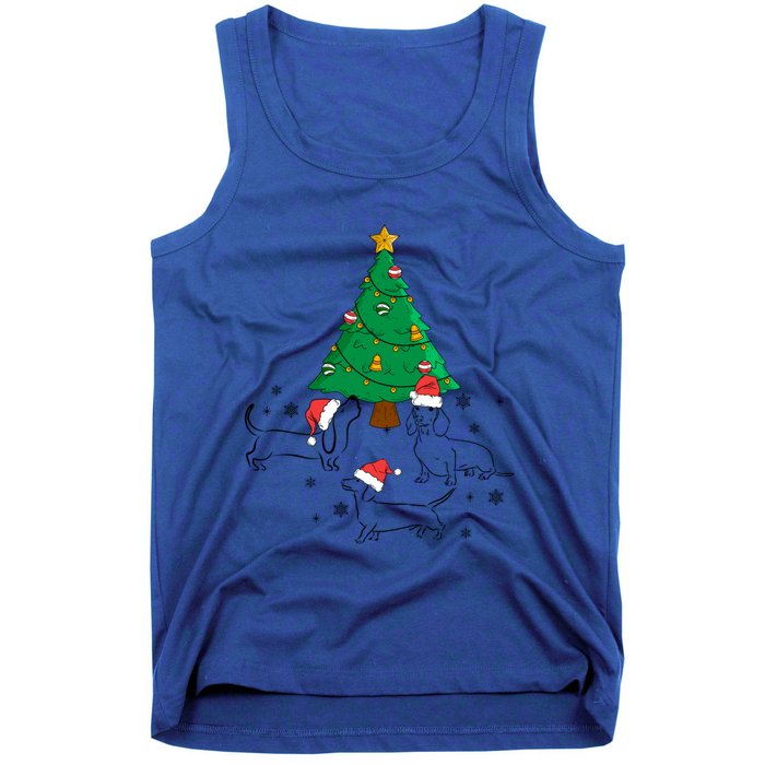 Dachshund Dog Christmas Tree Family Xmas Ugly Dog Owner Cute Gift Tank Top