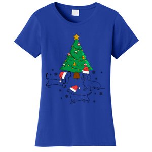 Dachshund Dog Christmas Tree Family Xmas Ugly Dog Owner Cute Gift Women's T-Shirt