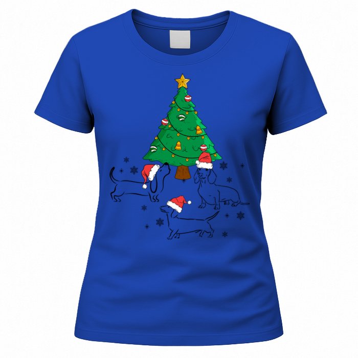 Dachshund Dog Christmas Tree Family Xmas Ugly Dog Owner Cute Gift Women's T-Shirt