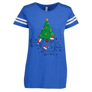 Dachshund Dog Christmas Tree Family Xmas Ugly Dog Owner Cute Gift Enza Ladies Jersey Football T-Shirt