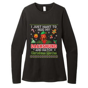 Dachshund Dog Christmas Tree Family Xmas Ugly Dog Owner Gift Womens CVC Long Sleeve Shirt