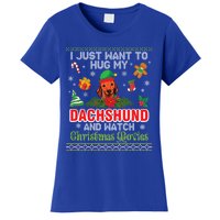 Dachshund Dog Christmas Tree Family Xmas Ugly Dog Owner Gift Women's T-Shirt