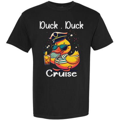 Duck Duck Cruise Funny Family Cruising Matching Squad Garment-Dyed Heavyweight T-Shirt