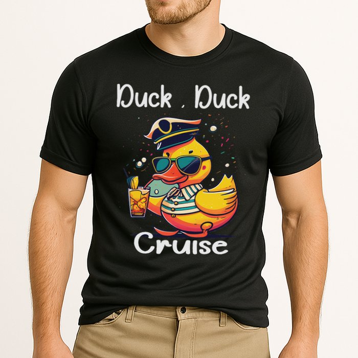 Duck Duck Cruise Funny Family Cruising Matching Squad Performance Shirt