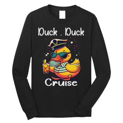 Duck Duck Cruise Funny Family Cruising Matching Squad Long Sleeve Shirt