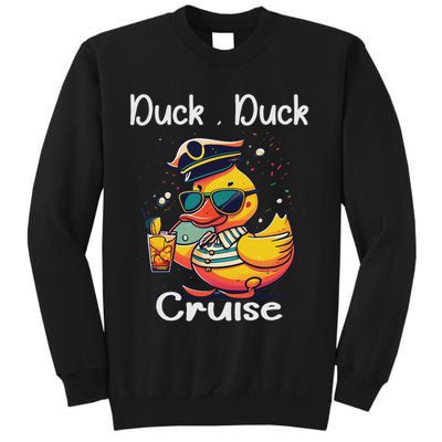 Duck Duck Cruise Funny Family Cruising Matching Squad Sweatshirt