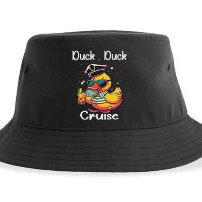 Duck Duck Cruise Funny Family Cruising Matching Squad Sustainable Bucket Hat