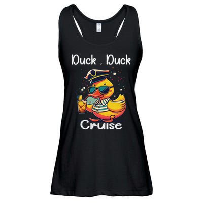 Duck Duck Cruise Funny Family Cruising Matching Squad Ladies Essential Flowy Tank