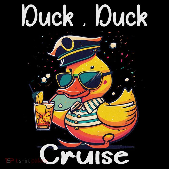 Duck Duck Cruise Funny Family Cruising Matching Squad Flatbill Hat