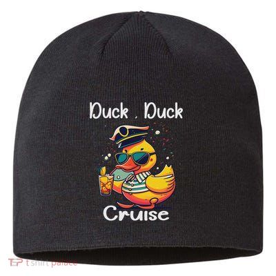 Duck Duck Cruise Funny Family Cruising Matching Squad Sustainable Beanie