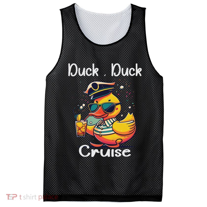 Duck Duck Cruise Funny Family Cruising Matching Squad Mesh Reversible Basketball Jersey Tank