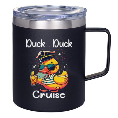 Duck Duck Cruise Funny Family Cruising Matching Squad 12oz Stainless Steel Coffee Mug