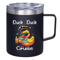 Duck Duck Cruise Funny Family Cruising Matching Squad 12oz Stainless Steel Coffee Mug