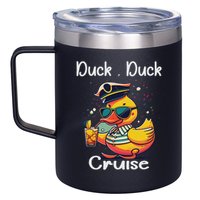 Duck Duck Cruise Funny Family Cruising Matching Squad 12oz Stainless Steel Coffee Mug