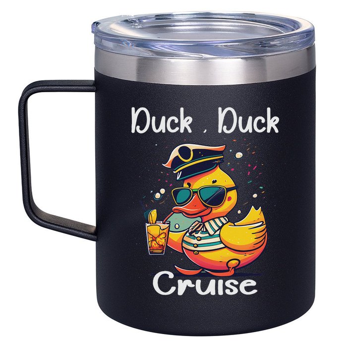 Duck Duck Cruise Funny Family Cruising Matching Squad 12oz Stainless Steel Coffee Mug