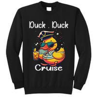 Duck Duck Cruise Funny Family Cruising Matching Squad Tall Sweatshirt