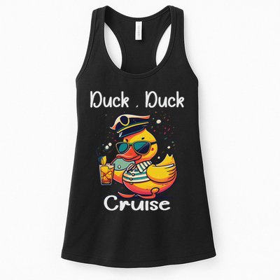 Duck Duck Cruise Funny Family Cruising Matching Squad Womens Tank Top