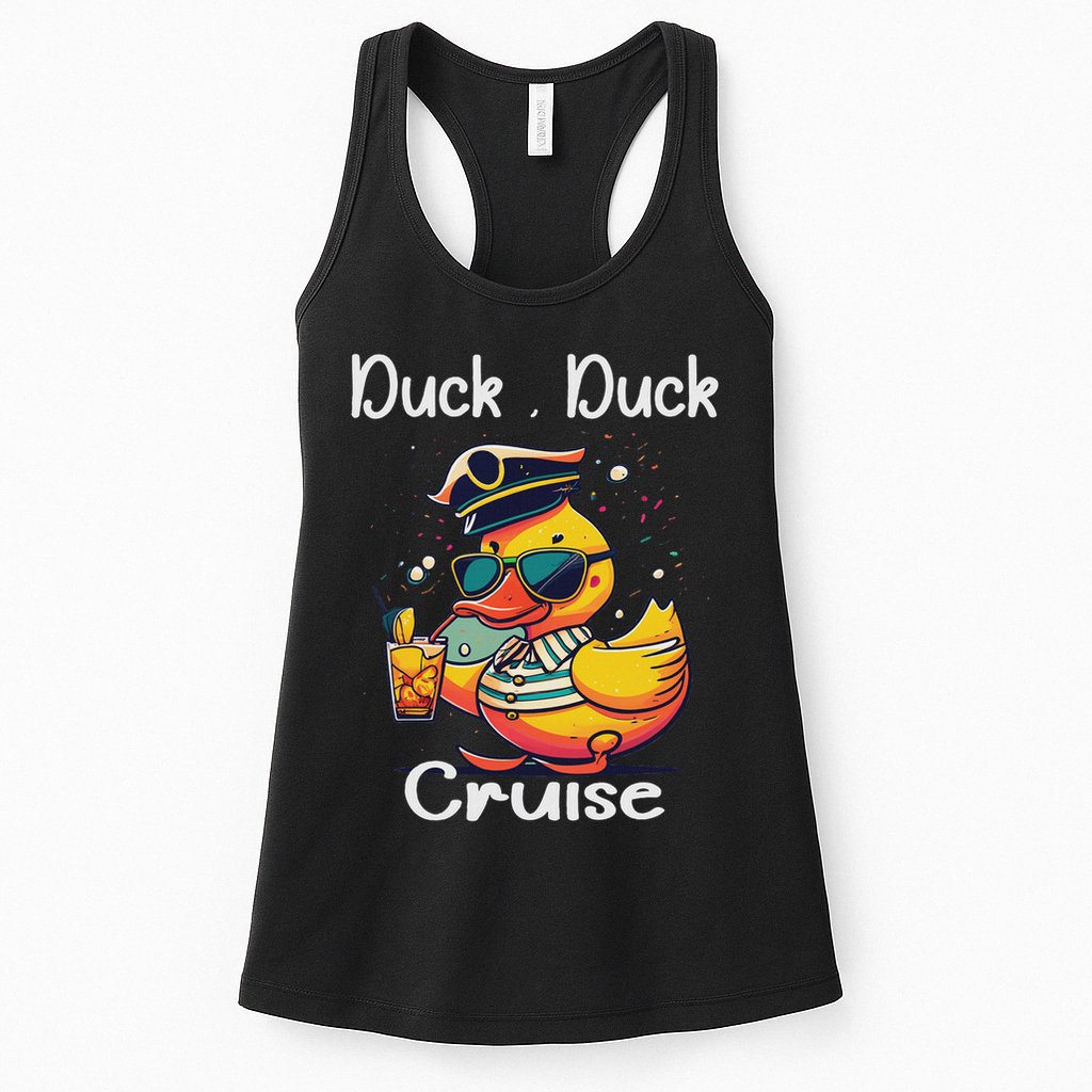 Duck Duck Cruise Funny Family Cruising Matching Squad Womens Tank Top