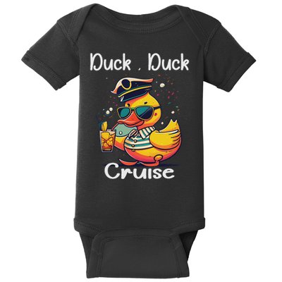 Duck Duck Cruise Funny Family Cruising Matching Squad Baby Bodysuit