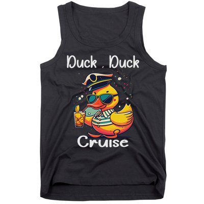 Duck Duck Cruise Funny Family Cruising Matching Squad Tank Top
