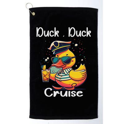 Duck Duck Cruise Funny Family Cruising Matching Squad Golf Towel