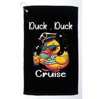 Duck Duck Cruise Funny Family Cruising Matching Squad Golf Towel