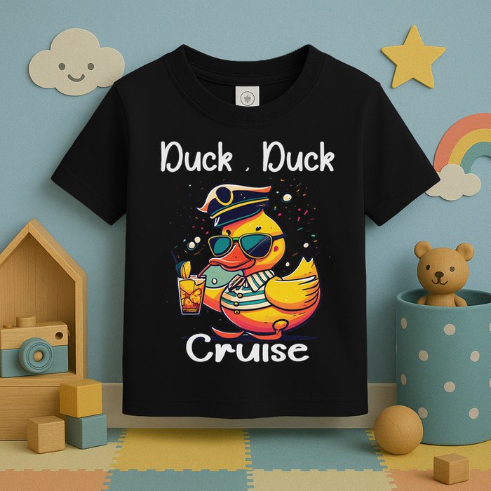 Duck Duck Cruise Funny Family Cruising Matching Squad Toddler T-Shirt