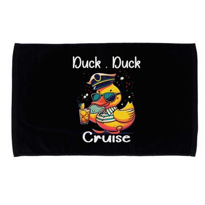 Duck Duck Cruise Funny Family Cruising Matching Squad Microfiber Hand Towel