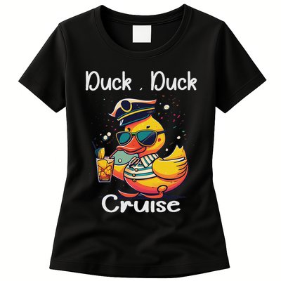 Duck Duck Cruise Funny Family Cruising Matching Squad Womens T-Shirt
