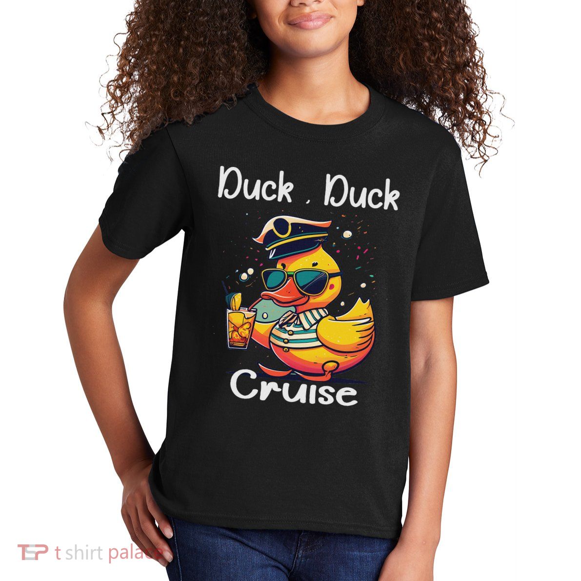 Duck Duck Cruise Funny Family Cruising Matching Squad Kids T-Shirt