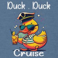 Duck Duck Cruise Funny Family Cruising Matching Squad Garment-Dyed Sweatshirt