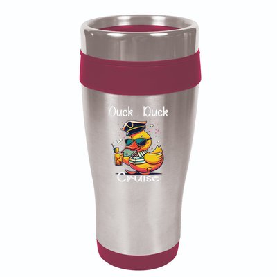 Duck Duck Cruise Funny Family Cruising Matching Squad 16oz Travel Tumbler