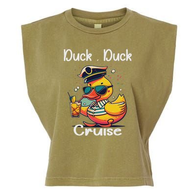 Duck Duck Cruise Funny Family Cruising Matching Squad Garment-Dyed Women's Muscle Tee