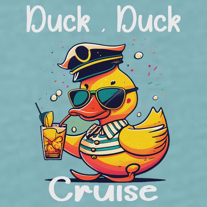 Duck Duck Cruise Funny Family Cruising Matching Squad Sueded Cloud Jersey T-Shirt