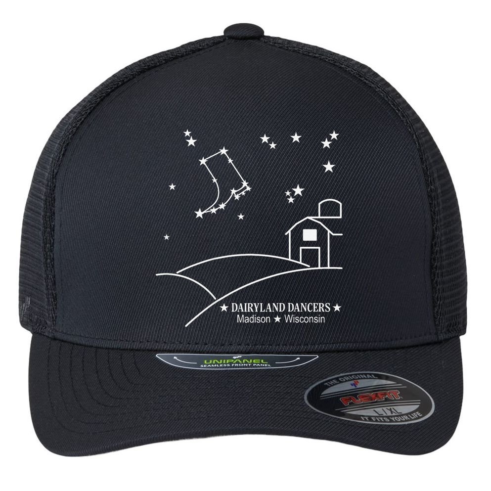 Dairyland Dancers Country Line Dancing Madison Wisconsin Flexfit Unipanel Trucker Cap