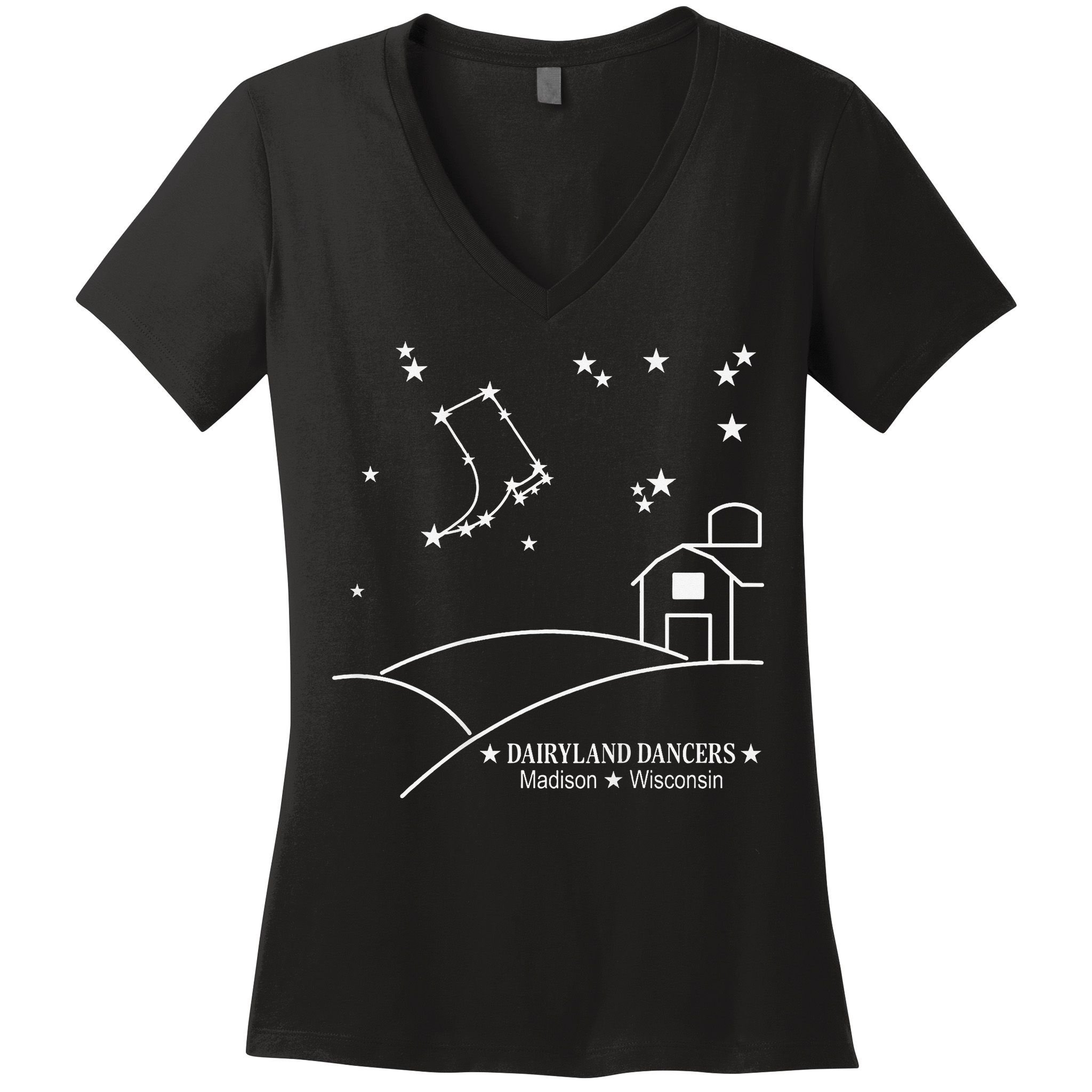 Dairyland Dancers Country Line Dancing Madison Wisconsin Women's V-Neck T-Shirt