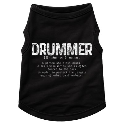Drummer Definition Drums Drumming Funny Drummer Doggie Tank
