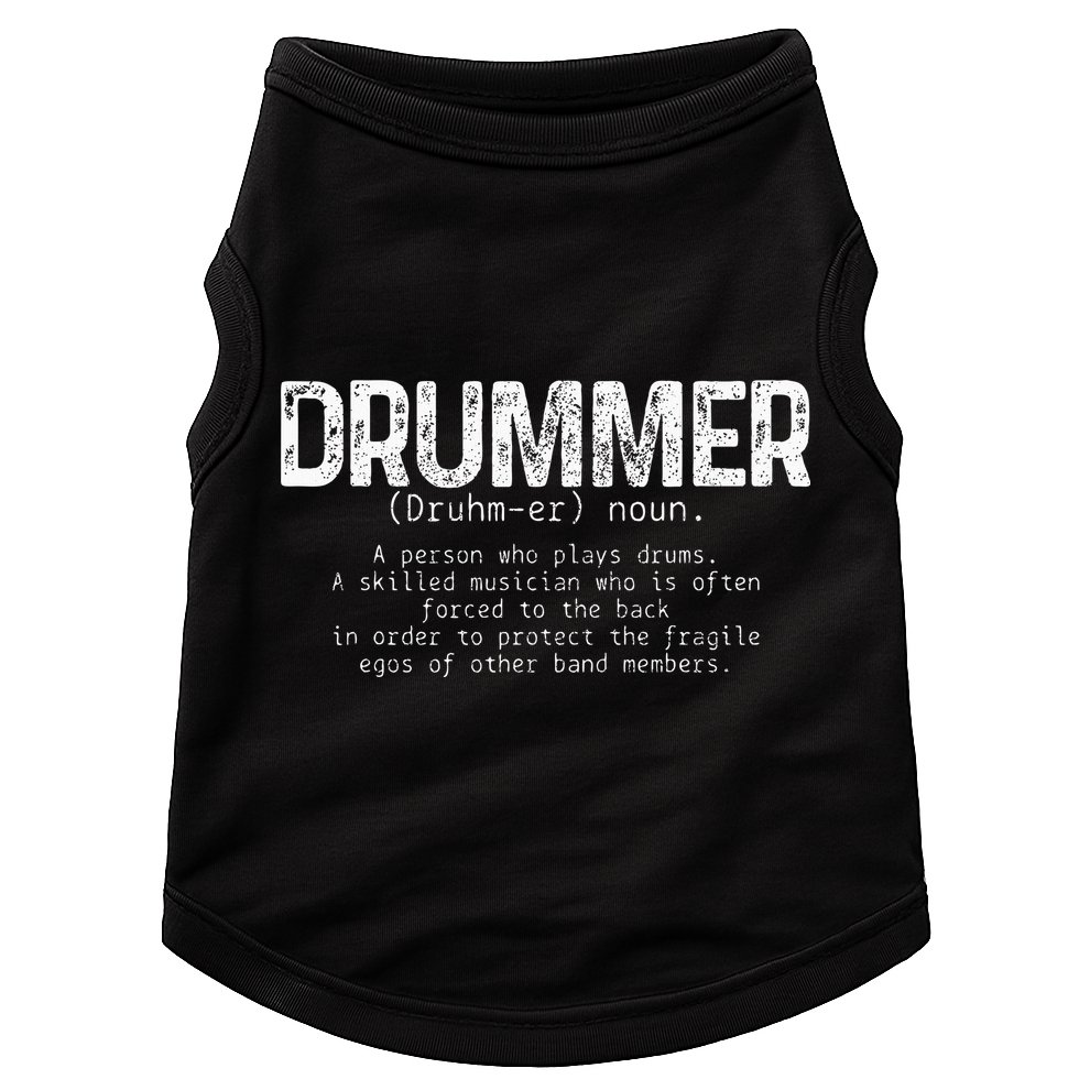 Drummer Definition Drums Drumming Funny Drummer Doggie Tank