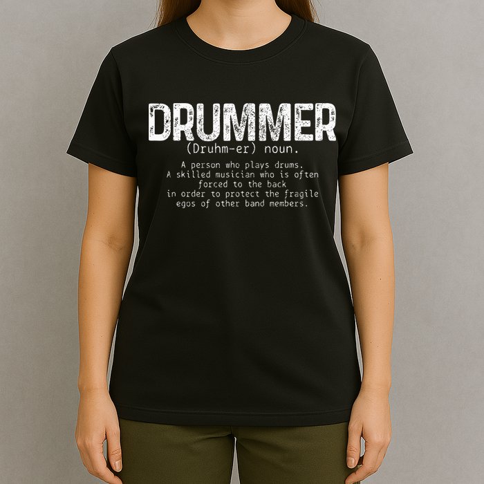 Drummer Definition Drums Drumming Funny Drummer T-Shirt