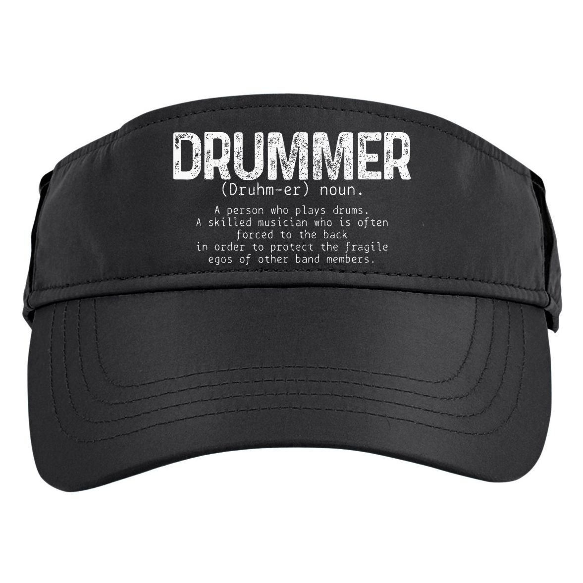 Drummer Definition Drums Drumming Funny Drummer Adult Drive Performance Visor