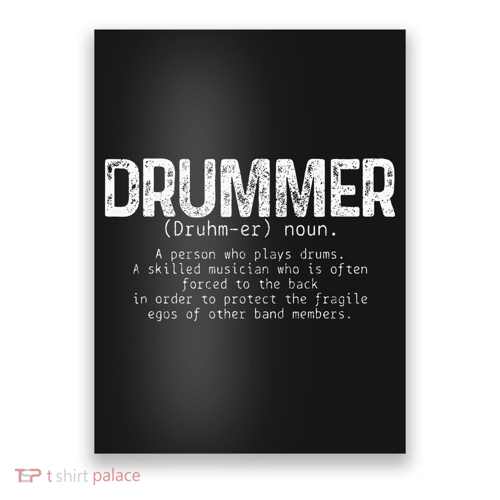 Drummer Definition Drums Drumming Funny Drummer Poster
